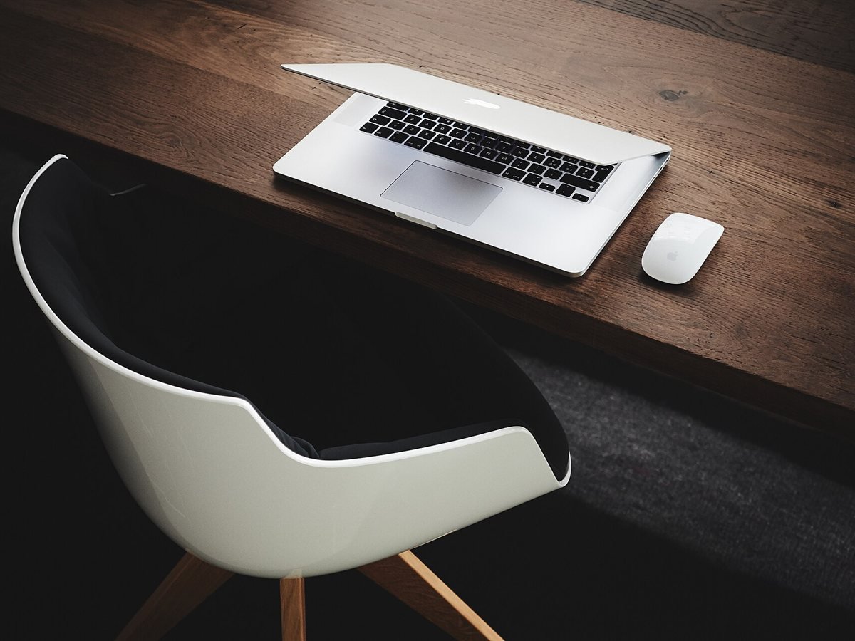 A desk at the end of the working day