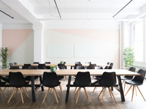 A meeting room table