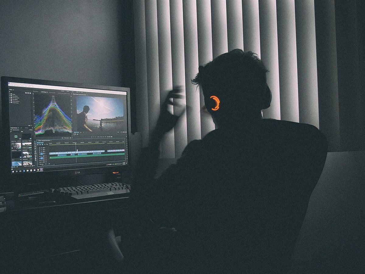 Person working at a computer